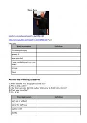 English Worksheet: Steve Jobs