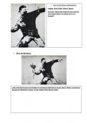 English worksheet: STREET ART: OBSERVE AND REACT