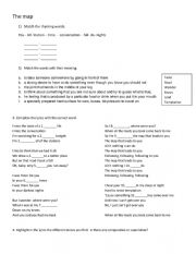English Worksheet: The map - Maroon 5
