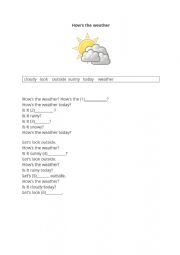 English Worksheet: How�s the weather