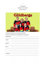 English Worksheet: Introduction to �The Goldbergs� video worksheet