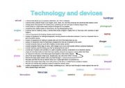 English Worksheet: Technology and devices / gadgets / inventions 