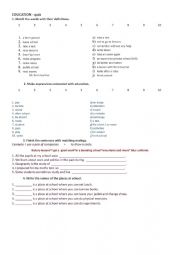 English Worksheet: Education 