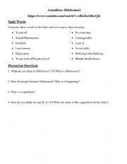 English Worksheet: Asian Boss, HikikoMori Video Vocabulary & Discussion Sheet