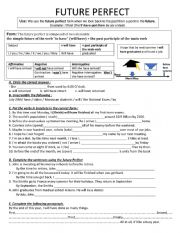 English Worksheet: Future perfect