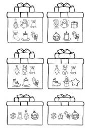 English Worksheet: CHRISTMAS BINGO