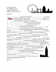 Mixed tenses  Email from London