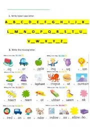 The alphabet worksheet