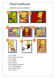 English Worksheet: Present Continuous