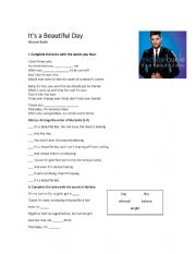 Song Activity - It�s a Beautiful Day by Michael Bubl