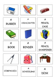 school things memory game