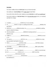 English Worksheet: Past and Future forms