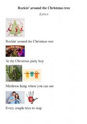 English Worksheet: Rocking around the Christmas tree