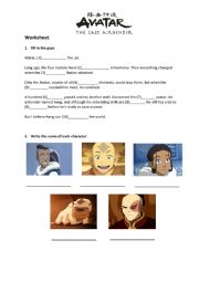 English Worksheet: Avatar