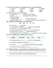 English Worksheet: 15 minute Test 1