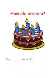 English Worksheet: How old are you activity worksheet