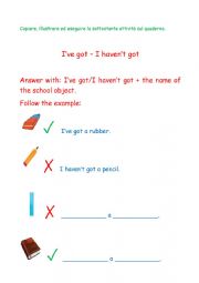 English Worksheet: School objects