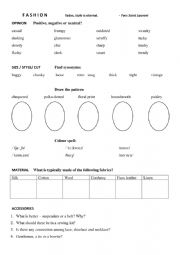 English Worksheet: Fashion fades