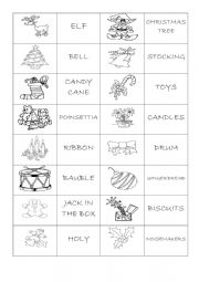 Christmas dominoes - ESL worksheet by futima