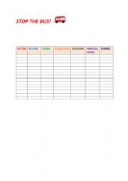 English Worksheet: Stop the bus!