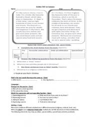 English Worksheet: Global test 