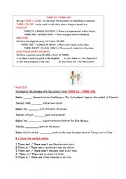 English Worksheet: THERE IS-THERE ARE
