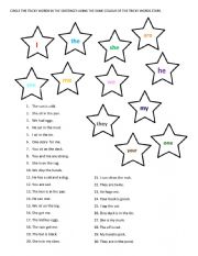 English Worksheet: TRICKY WORDS sorting step 2 