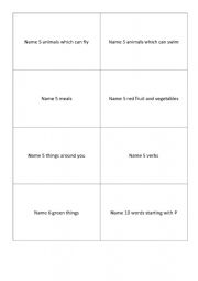 English Worksheet: Garden game