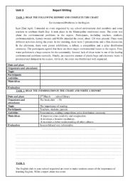 English Worksheet: Report writing for 2nd bac students