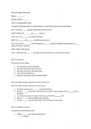 English Worksheet: Grammar quantities test