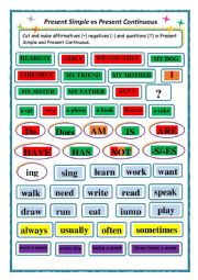 English Worksheet: Present Simple vs Present Continuous