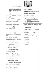 English Worksheet: Song_ Bad Guy Billie Ellish