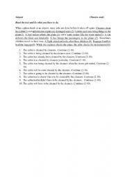 English Worksheet: At the airport Passive Voice oral practice