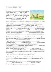 Past Simple Activity- The boy who cried �wolf�