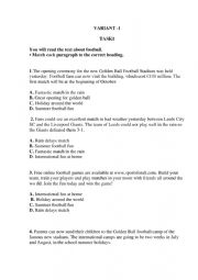 English Worksheet: A2 level Reading test