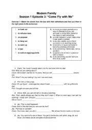 English Worksheet: Modern Family Season 1 Episode 3