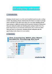English Worksheet: BENEFITS of Studying Abroad