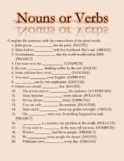 English Worksheet: word formation