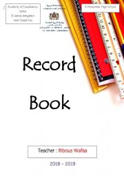 English worksheet: Record book