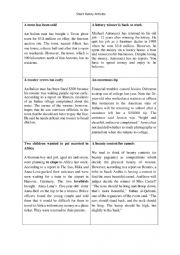 English Worksheet: Short funny stories