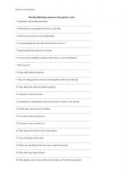 English Worksheet: Passive Voice Practice