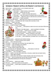 REVISION: PRESENT SIMPLE OR PRESENT CONTINUOUS TENSES