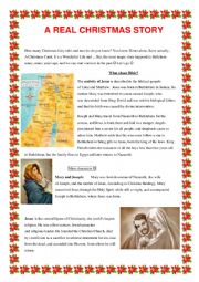 English Worksheet: Christmas story