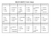 English Worksheet: draw-show-talk christmas game