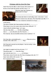 English Worksheet: With love from Mrs Claus