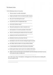 English Worksheet: Passive Voice Practice