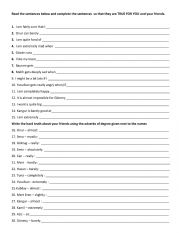 English Worksheet: Adverbs of degree