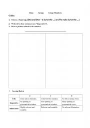 English Worksheet: Dos and Don�ts