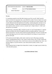 English Worksheet: devoir de synthse 4me technique