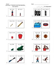 English Worksheet: Adjectives